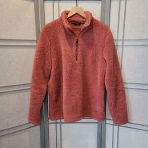 Sportscaster Pink Sherpa Pullover, Super Soft, Women's Size Medium